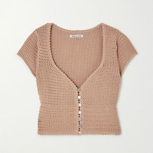 Reformation Caterina Light Brown Sweater. Size S.